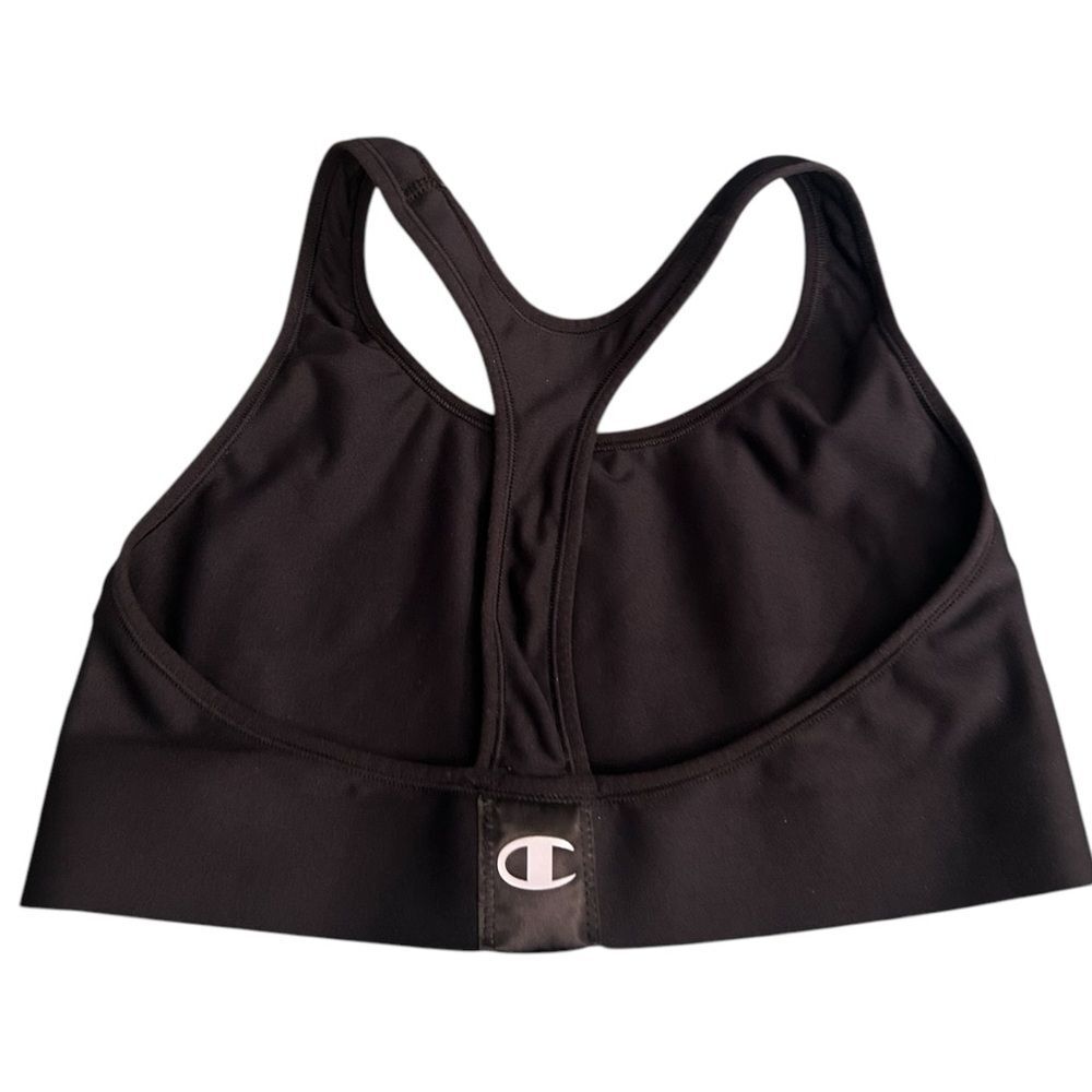 Champion Black Sports Bra Racer-Back Size Large